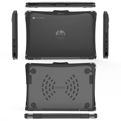 iBenzer Hexpact Securelock Case for HP Chromebook X360 11 inch G3/G4, Heavy Duty Protective Hard Shell Case Cover with Screen Lock for Education K12 Students - size: For HP Chromebook 11'' X360 G3/G4