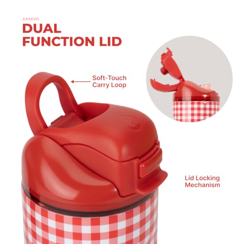 HydroJug Ease2o 14oz Kids Water Bottle with Straw & Chug Lid, Summer Picnic - color: Summer Picnic
