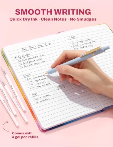 SUNEE 54PCS Aesthetic Stationery Set with Cute Pencil Case, 8 Color Pastel Highlighters, 8 Black Gel Pens, 6 Mechanical Pencils & Refills, College School Supplies for Students Girls Pink - color: Pink, style: 54 Pack