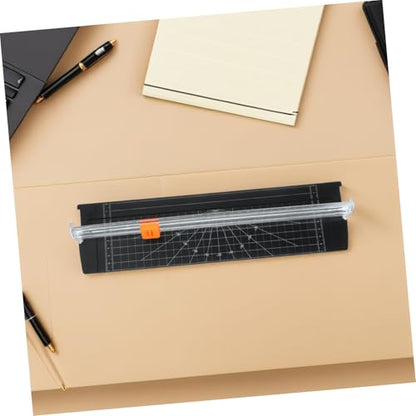 Ipetboom 2pcs Foldable Paper Cutter Portable Desktop Trimmer with Protective Blade Cover for Crafting Scrapbooking Cardstock Labels Photos Compact and Space-Saving Design