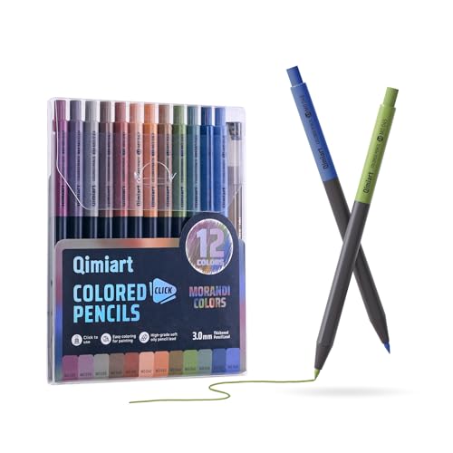 languo Mechanical Colored Pencils for Adult Coloring Books, 12 Colors Soft Core Colored Pencils with Sharpener, Mechanical Pencils for Coloring, Drawing, Sketching & Painting, Morandi Colors - color: 12 Colors: Morandi Colors