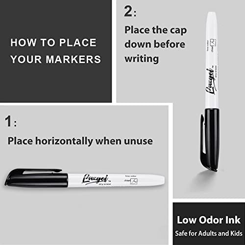 LAZGOL Dry Erase Markers Bulk, 96 Pack Black Dry Erase Markers Chisel Tip, Low Odor Whiteboard Markers for School, Office Supplies, Perfect for Writing on White Board, Mirror,Calender