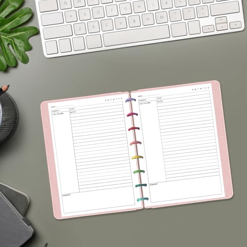 Junior Size Cornell Notes Filler Paper - A5 TUL Custom Note-Taking System 8 Disc Discbound Refill Pages, 50 Sheets/100 Pages, 100 gsm White Paper, 5.8" x 8.3" - size: 1-Pack, style: 8-Disc/Junior Size