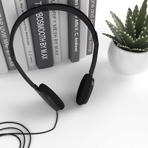 Maeline Bulk Classroom Headphones 50 Pack On-Ear Wired School Headphones with Foam Ear Cushions, 3.5mm Student Headsets for Kids, Testing, Library, Chromebook, Tablet – Black - color: Black (Foam Cushions), size: 50 Pack