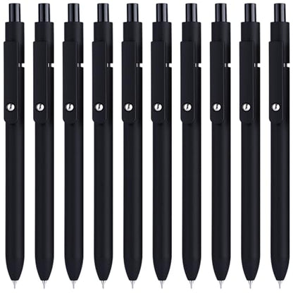 Epakh Gel Pens, 10 Pcs 0.5mm Quick Dry Black Ink Fine Point Smooth Writing Pens High End Series Retractable Aesthetic Ballpoint for Office School Supplies Women Men Gifts (Black,Classic) - color: Black, style: Classic