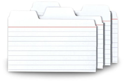 Find It Tabbed Index Cards, 3 x 5 Inches, White, 48-Pack (FT07215) - color: White, size: 3x5 48 PK, style: Cards Only