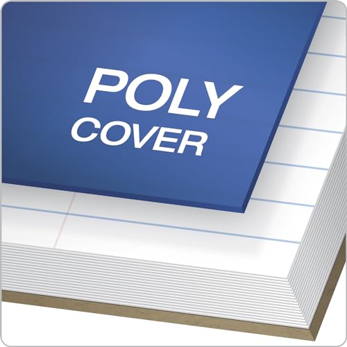 Oxford Spiral Notebooks, 1 Subject, College Ruled Paper, Durable Plastic Cover, 100 Sheets, Durable Divider Pocket, 3-Hole Punch, 3 Pack, Red, Black and Blue (10390)