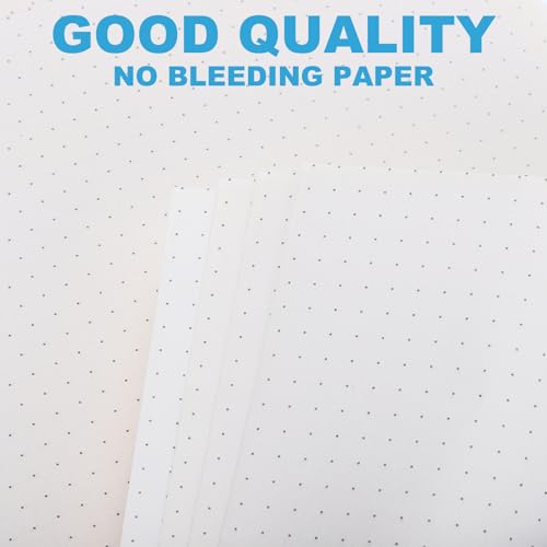 PATIKIL A5 Dot Grid Paper 6-Ring Binder Loose Leaf Planner Filler Paper Planner Inserts, 80 Sheets/160 Pages, Lined - size: A5, style: Dot Grid