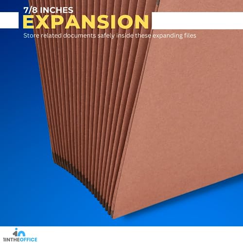 1InTheOffice Expanding File Folder 31 Sections, Accordion File Organizer, Numerical Open Top Pocket Expanding File Folder, Letter Size
