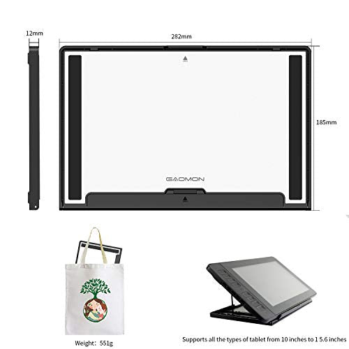 GAOMON GMS01 Universal Adjustable Tablet Stand PD1161/PD156PRO and Other Pads/Art Tablets/Books Less Than 12mm Thickness