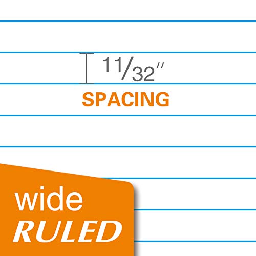 Kaisa loose Leaf Paper Filler Paper 1800 Sheets 8"x10.5",Wide Ruled, 3-Hole Punched for 3-Ring Binders, Carton of 12pack - color: Wide, size: 12pack