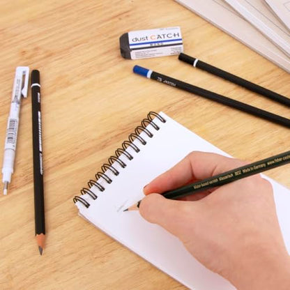 Hartem - Drawing Paper | Wirebound Pad of 60 Sheets | 90g/m2 Weight | Size A6 (14,8 x 10,5 cm) - Artist Paper for Adults and Students - Sketch Book, Mixed Media, Markers and Art Journaling - size: A6 (14,8 x 10,5 cm)