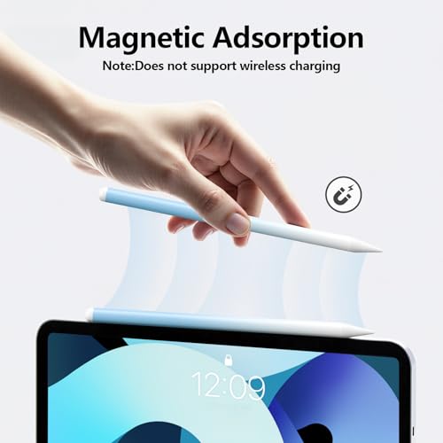 Stylus Pen for iPad 6th-11th Generation-2X Fast Charge Active Pencil Compatible with 2018-2026 Apple iPad Pro 11"/12.9"/M4, iPad Air 3/4/5/M2/M3/M4,iPad mini 5/6/7 Gen-Gradient White Blue - color: White blue