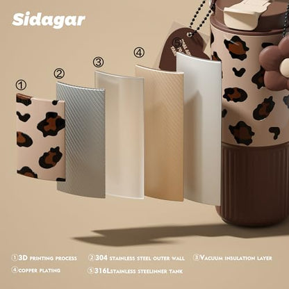 26oz Insulated Water Bottle with Dual Lid, Aesthetic Chocolate Brown Tumbler, 316 Stainless Steel Coffee Mug, Leakproof Minimalist Cup, 24H Cold, Earth Tone Gift for Her, Office Ready - color: Chocolate