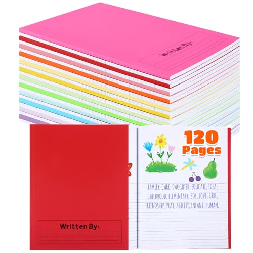 Henoyso 12 Pcs Primary Composition Notebooks k-2 for Kids, 120 Pages Draw and Write Journal Bulk for Kindergarten Classroom Preschool Teachers, Back to School Supplies (Classic Color) - color: Classic Color