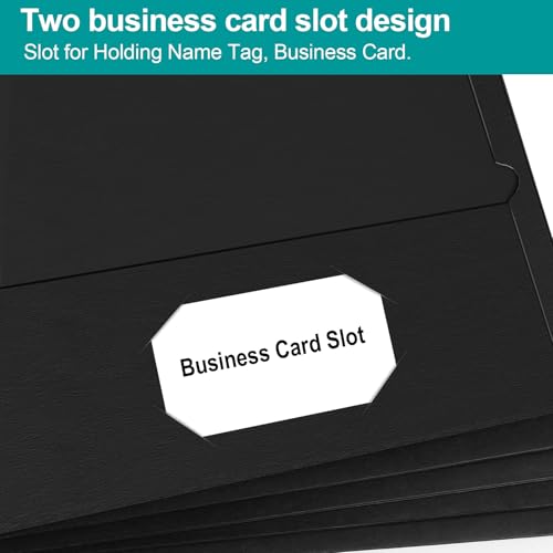 HABGP Two Pocket Folders, 100 Pack 2 Pocket Folders Fit Letter Size Paper, Black Paper File Folders with Pockets for School Office Home Business - size: 100 Pack