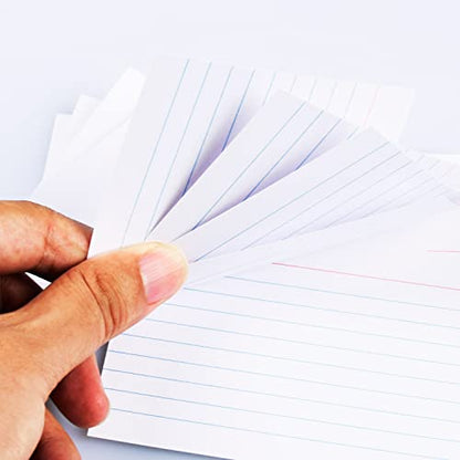 KAISA Lined Index Card 3"x5" Index Cards Flashcards, 300 Count Ruled on Front, Blank on Back Index Cards, White 3 pack of 100 Shrink - color: White 3pk, size: 3"x5"