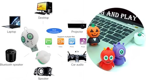64GB USB 2.0 Flash Drive Cartoon Novelty Halloween White Devil Memory Stick Silicone Rubber Pendrive - color: Halloweendevil, size: 64GB 2.0