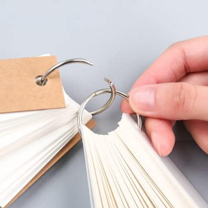 OWLKELA Binder Rings 1 Inch (50 Pack), Loose Leaf Binder Ring, Metal Book Rings, Rings for Flash Cards, Flash Card Rings, Index Card Rings, Clip Rings, Nickel Plated Steel Binder Rings, Key Rings - color: Silver, size: 1 inch 50 Pcs
