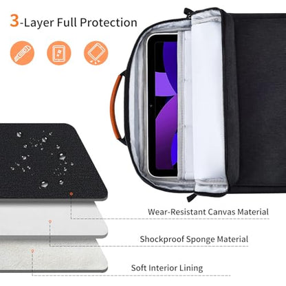 9-11 Inch Tablet Shoulder Bag Carrying Case for 11" iPad Pro M5 M4/ iPad Air 11" M4 M3 M2 2026 2025, iPad A16 11", New Amazon Fire Max 11/10.1" Fire HD 10 Plus, Vertical Laptop Sleeve Handbag, Black - size: 9-11 Inch