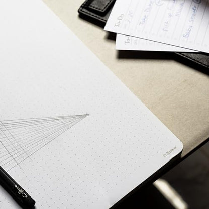 Notsu Dot Grid Notepads 8.5 x 11 inch, 2 Pack | Minimalist Dotted Memo Mouse Pads with Premium Thick Paper, Letter Size - size: 8.5" x 11", style: Dot Grid