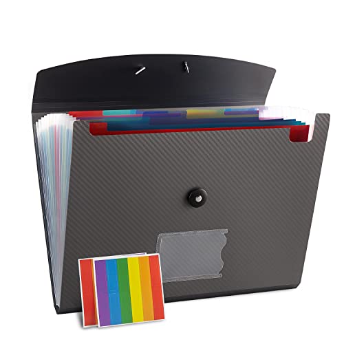 Nicfaec Expanding File Folder, 13 Pockets, Grey, Polypropylene - color: 1pcs-grey-s2