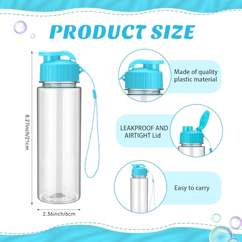 Mifoci 20 Pieces Water Bottle Bulk 17 oz Plastic Water Bottles Bulk Gym Sports Adults Reusable Large Bottles with Leak Proof Flip Top for Party Outdoor (Sky Blue) - color: Sky Blue