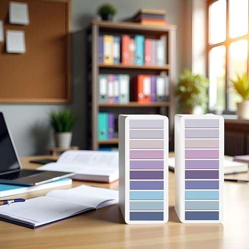 400 Pcs Purple Sticky Index Tabs, Page Markers Notes Tabs Writable and Repositionable Book Flags Tabs Strip Index Tabs for Page Marking Classify File