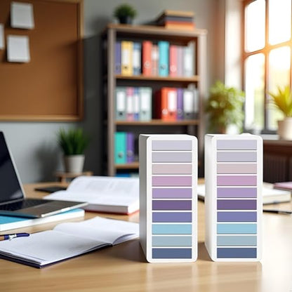 400 Pcs Purple Sticky Index Tabs, Page Markers Notes Tabs Writable and Repositionable Book Flags Tabs Strip Index Tabs for Page Marking Classify File