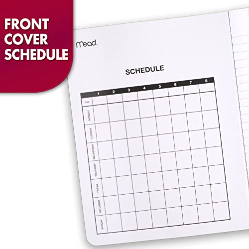 Mead Composition Notebooks, Wide Ruled Paper, 100 Sheets, Comp Book, 5 Pack (72368)