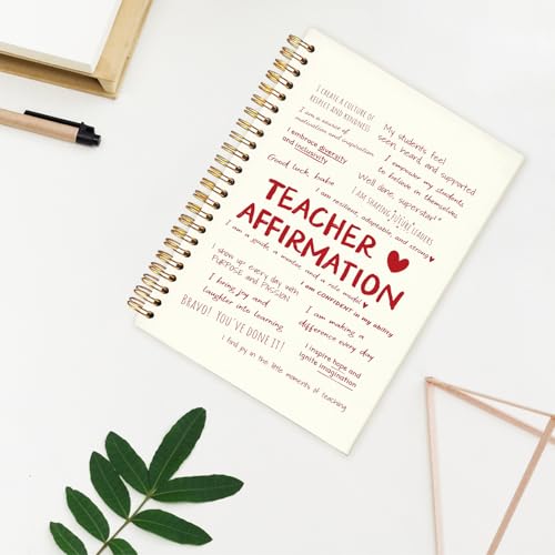 Teacher's Affirmation Notebook, Teacher Appreciation Gifts Journal For Women, Cute Motivational Floral Teach Love Inspire Notebooks, 5.5x8.3 Inch - color: Affirmation