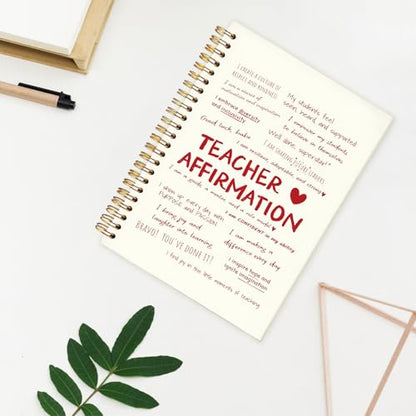 Teacher's Affirmation Notebook, Teacher Appreciation Gifts Journal For Women, Cute Motivational Floral Teach Love Inspire Notebooks, 5.5x8.3 Inch - color: Affirmation