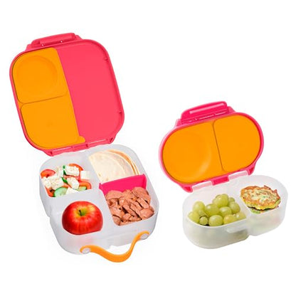 b.box Mini Lunch Box + Snack Containers for Kids 2-Pack - 4.25 + 1.75 Cups, Leakproof Bento Box for Kids, Lunch Containers for School, Dishwasher Safe, BPA Free, PFAS Free, Ages 3+ - Strawberry Shake - color: Strawberry Shake