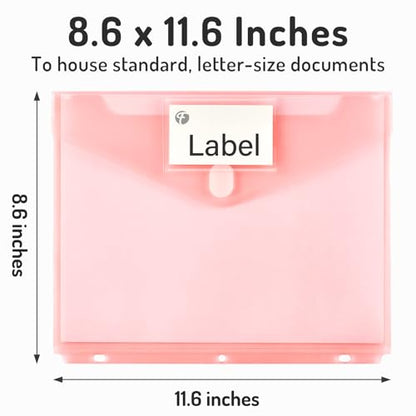 Forvencer Binder Pocket, 36 Pack Super Heavyweight Plastic Folders with Tight Closure, Binder Folders Side Loading, 3 Ring Binder Pocket, Binder Dividers with Pockets, Letter Size, Pastels Series - color: Fresh, size: 36 Pack