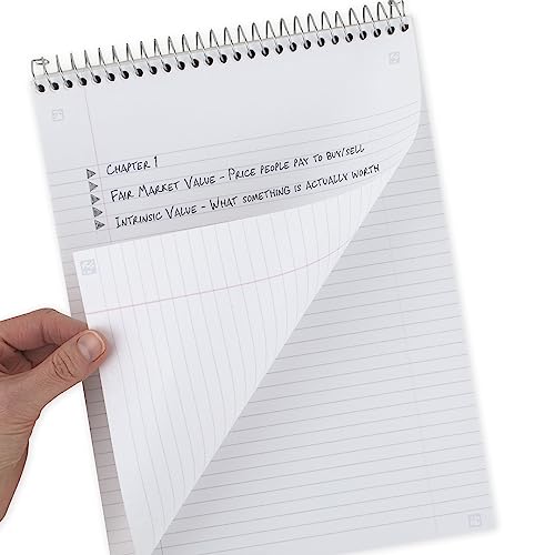 Five Star Top Spiral Notebook + Study App, 6 Pack, 1 Subject, College Ruled Notepad, 8-1/2" x 11", 100 Sheets, Assorted Colors (73525)