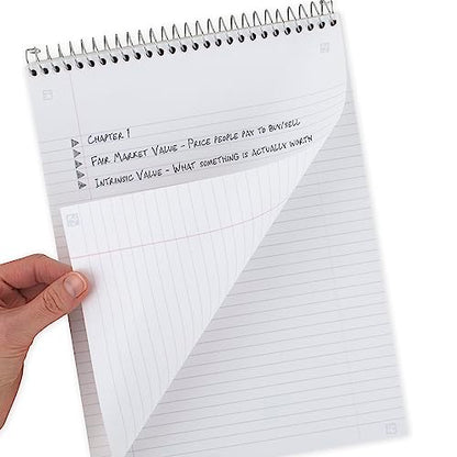 Five Star Top Spiral Notebook + Study App, 6 Pack, 1 Subject, College Ruled Notepad, 8-1/2" x 11", 100 Sheets, Assorted Colors (73525)