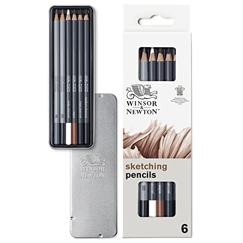 Winsor & Newton Studio Collection Artist Pencils, Sketching Pencils, Set of 6 - style: 6 Sketching Pencils