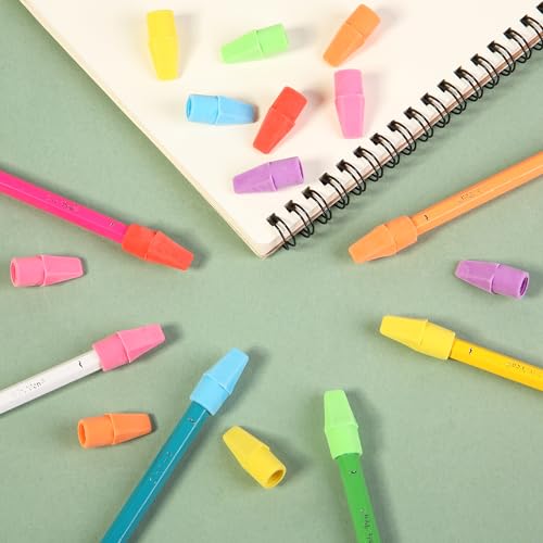 Mr. Pen- Pencil Erasers Toppers, 500 Pack, Colorful, Latex Free, No Smudge | Mr Pen Erasers for Pencils, Bulk Pencil Eraser Caps, Teachers as School Supplies, Classroom Set for Kids