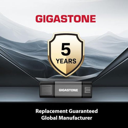 GIGASTONE 16GB Dual USB Flash Drive 5-Pack, USB 3.2 Gen 1, 2-in-1 USB C+A, Speed Up to 100MB/s, Head Cap Design Thumb Drive, Plug & Play for Smartphone/PC/Mac/TV/Car Audio, USB 2.0/3.0/3.1 Compatible - size: 16GB Dual Flash Drive 3.2 5-Pack