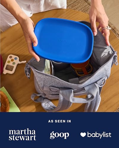 Lalo Bento Box - Dishwasher Safe, Easy to Open & Clean Silicone & Stainless Steel Lunch Box for Kids, Portable for Daycare - Blue Raspberry - color: Blue Raspberry