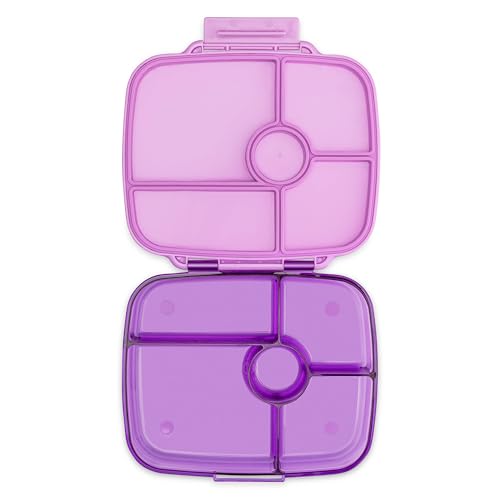 Yumbox Go Leakproof Bento Lunch Box, 5 Compartments, Kyoto Purple | Deep Portioned Tray | Removable Silicone Gasket | Lightweight Construction | Fits Most Lunch Bags | Easy-Clean Design - color: Kyoto Purple