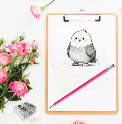 Adhere 25pcs Woodcase Pencils with Eraser Premium Pre-Sharpened Hexagon Graphite 2B pencils ideal for home, office writing including a Free Sharpener(Pink・25pcs) - color: Pink・25pcs