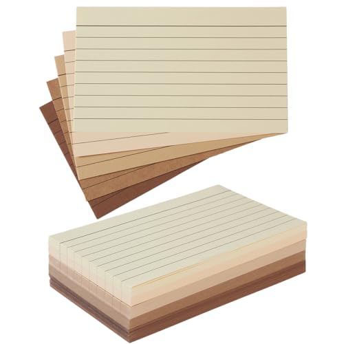 100 Sheets 3x5 Colored Ruled Note Cards Index Cards, 5 Brown | 250 GSM Heavy Flashcards for To Do List Cards, Accounting - color: 5 Brown, size: 3x5