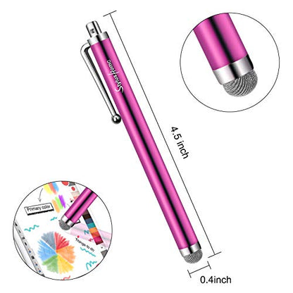 10 Pack Stylus Pens for Touch Screens, Mesh Fiber Tip for ipad iPhone | For Tablets Samsung All Precision Capacitive Universal Touch Screen Devices