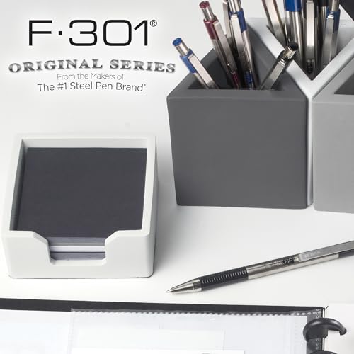 Zebra Pen F-301 Ballpoint Black Ink Fine Point 0.7mm Pen, Easy-Glide Ink, Stainless Steel Retractable, Non-Slip Grip, Professional Design, Ideal for Office, Journal and Planner Use, 4-Pack (27114) - color: Black D