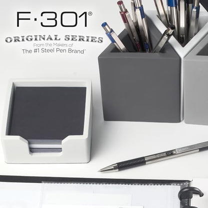 Zebra Pen F-301 Ballpoint Black Ink Fine Point 0.7mm Pen, Easy-Glide Ink, Stainless Steel Retractable, Non-Slip Grip, Professional Design, Ideal for Office, Journal and Planner Use, 4-Pack (27114) - color: Black D
