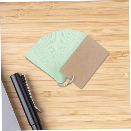 5pcs Metal Binder Ring Flash Cards for Studying Blank Index Note Cards Portable Words Memory
