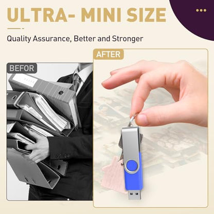 FEBNISCTE Flash Drive 256MB (NOT 256GB) Bulk Pack of 10 USB 2.0 Thumb Drives - Small Capacity 256 MB USB Sticks Value Multipack Pendrives - Multicolor Portable Zip Drive Swivel Pen Drive Jump Drive | USB 2.0Small Capacity 256 MB USB Sticks Value Multipack