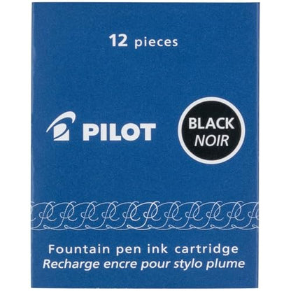 PILOT Namiki IC100 Fountain Pen Ink Cartridges, Black, 12-Pack (69100)