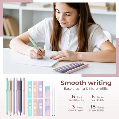 Nicpro School Supplies Stationary Set with Pencil Case, 39 PCS Pink | Back to Schoo Supplies, Pen Case with 12 Highlighter, 5 Gel Pen, 6 Mechanical Pencil, Essentials for College, Nursing Student - color: Pink, size: 39 PCS